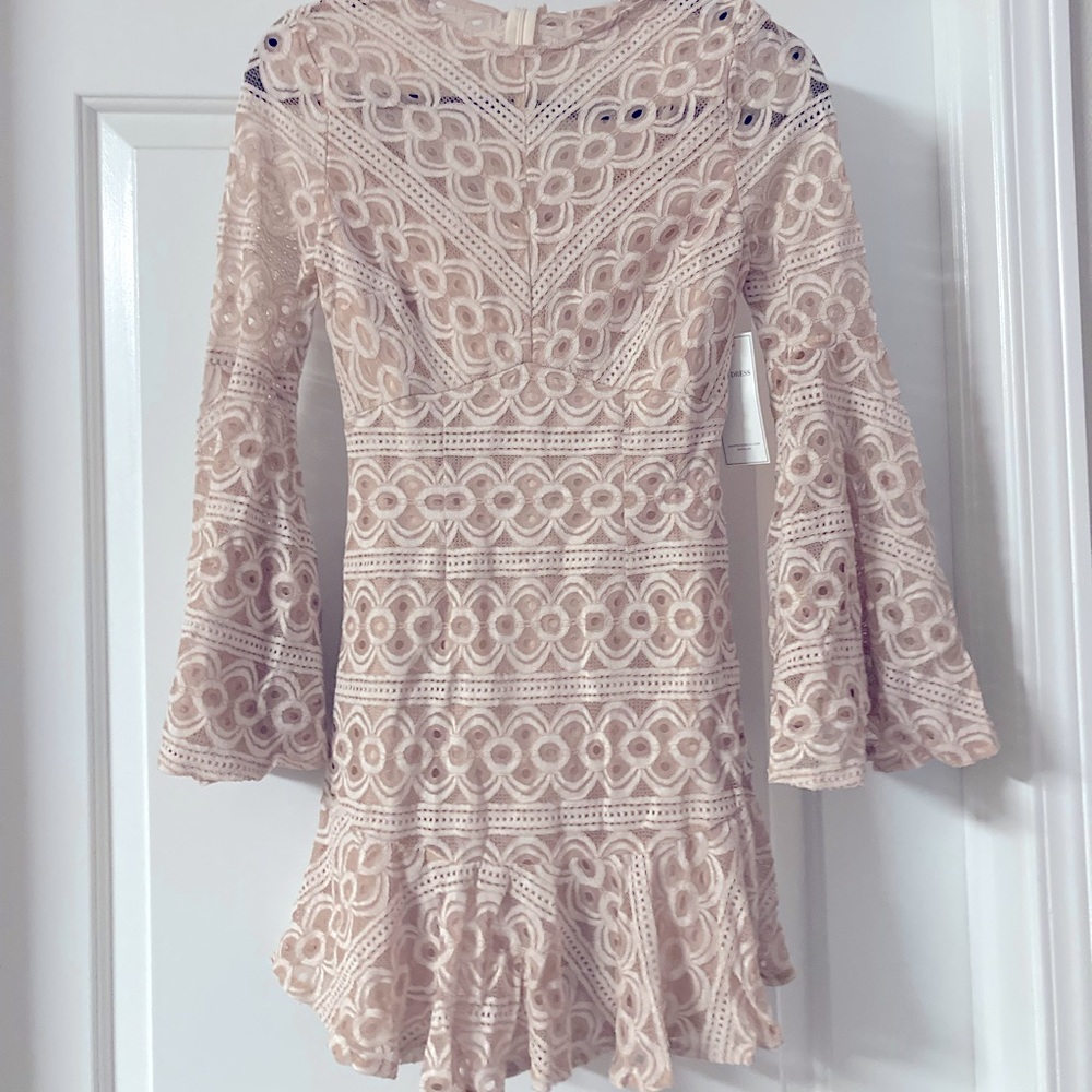 Lace boho cocktail dress.
